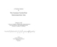Image of A Technical Analysis of the Common Carrier/User Interconnections Area